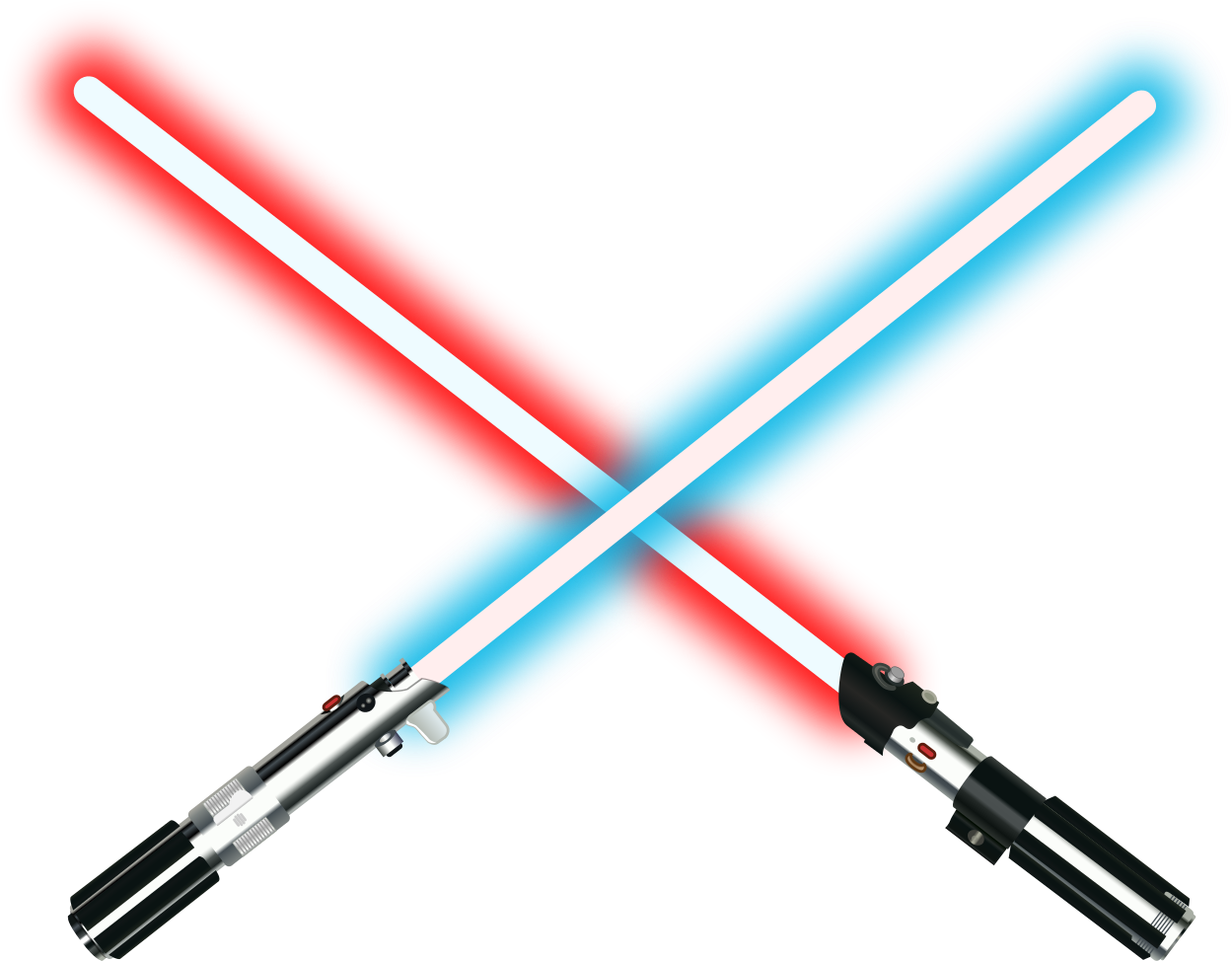 Spade Laser Incrociate - Star Wars Lightsaber Png (450x350), Png Download