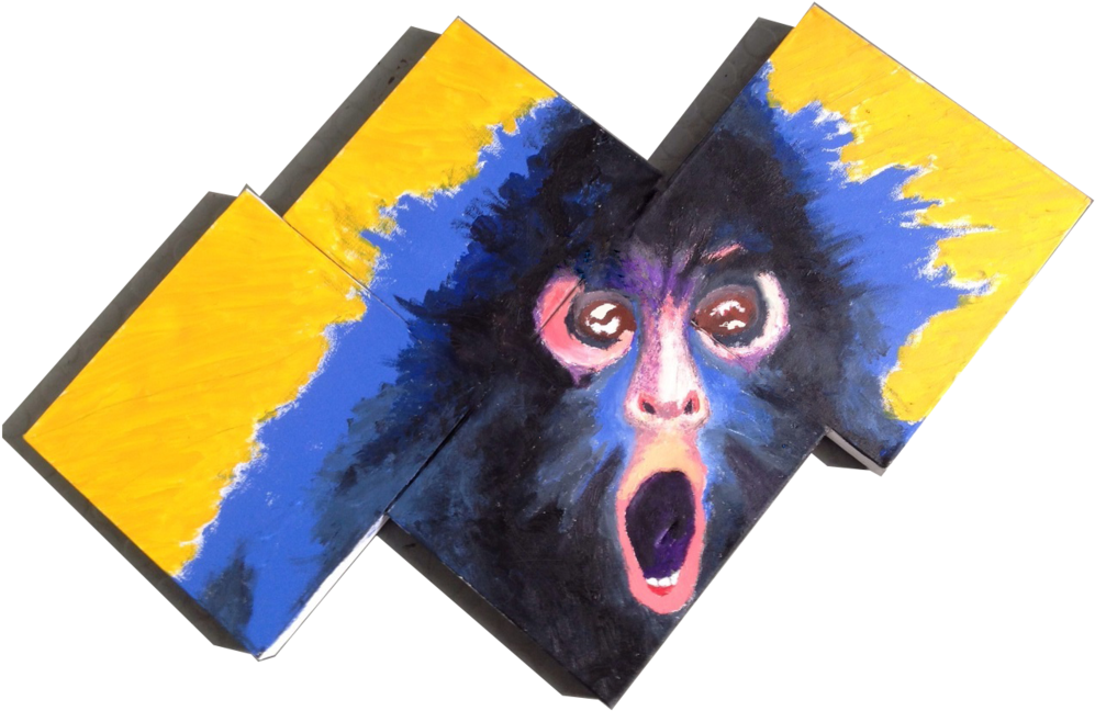 Screming Monkey (1000x750), Png Download