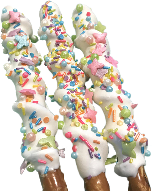 Unicorn Horn Chocolate Covered Pretzel Sticks (570x760), Png Download