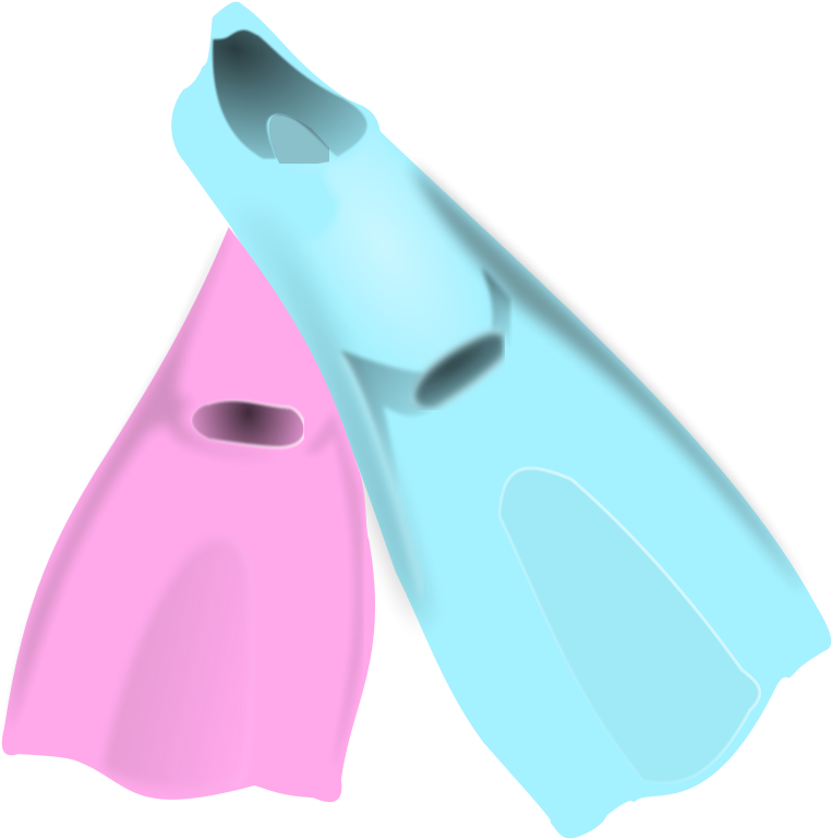 Water Drop Splash Clip Art - Flippers Clipart (720x720), Png Download