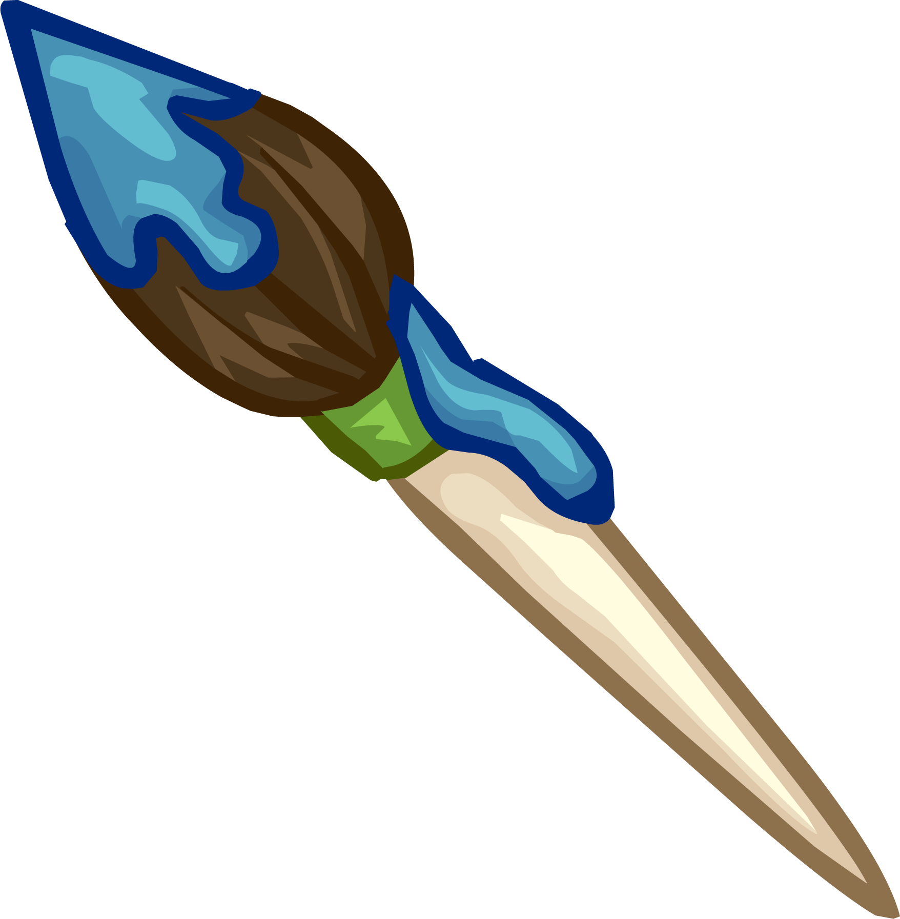 Paintbrush Icon - Pincel Club Penguin (1756x1793), Png Download