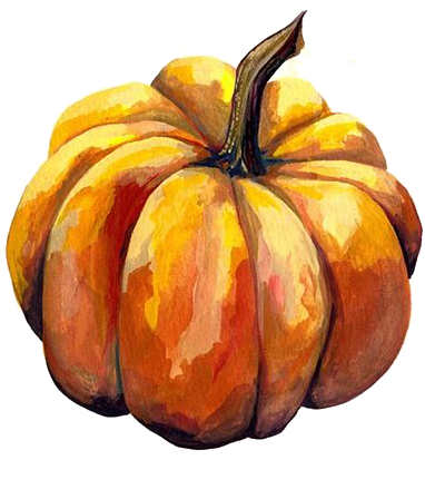 Avoid It At All Costs But At The Behest Of A Beautiful - Pumpkin Drawing Watercolour (442x480), Png Download