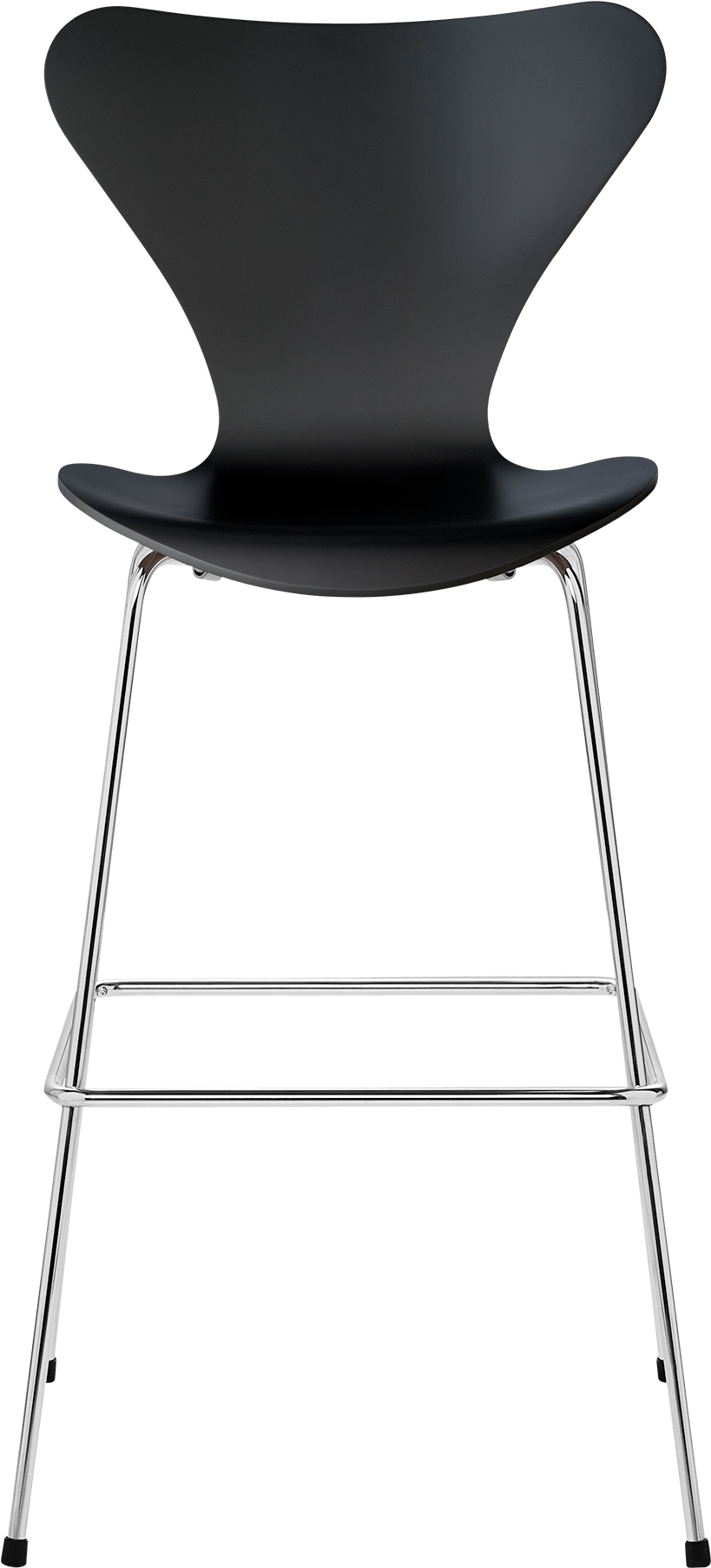 Series 7 Chair Arne Jacobsen Lacquered Black Bar Stool - Fritz Hansen Series 7 Stool (1600x1840), Png Download