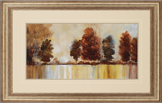 Morning Mist - Paragon Morning Mist (blue) By Tesla Framed Painting (550x550), Png Download