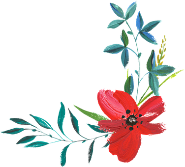 Hand-painted, Watercolor, Flower - Watercolor Flower Transparent (376x340), Png Download
