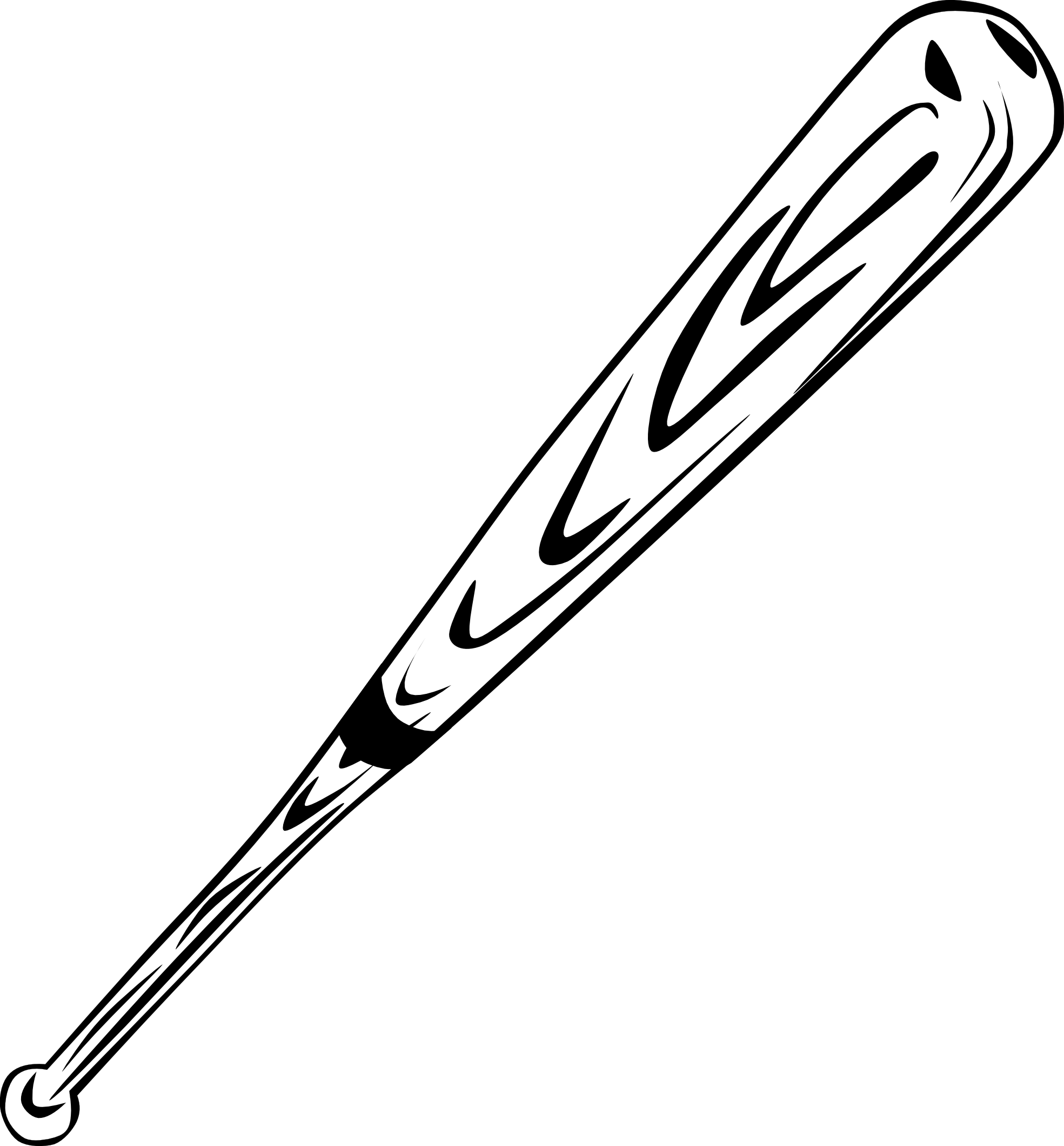 Cross Clipart Bat - Baseball Bat Clip Art (1969x2119), Png Download