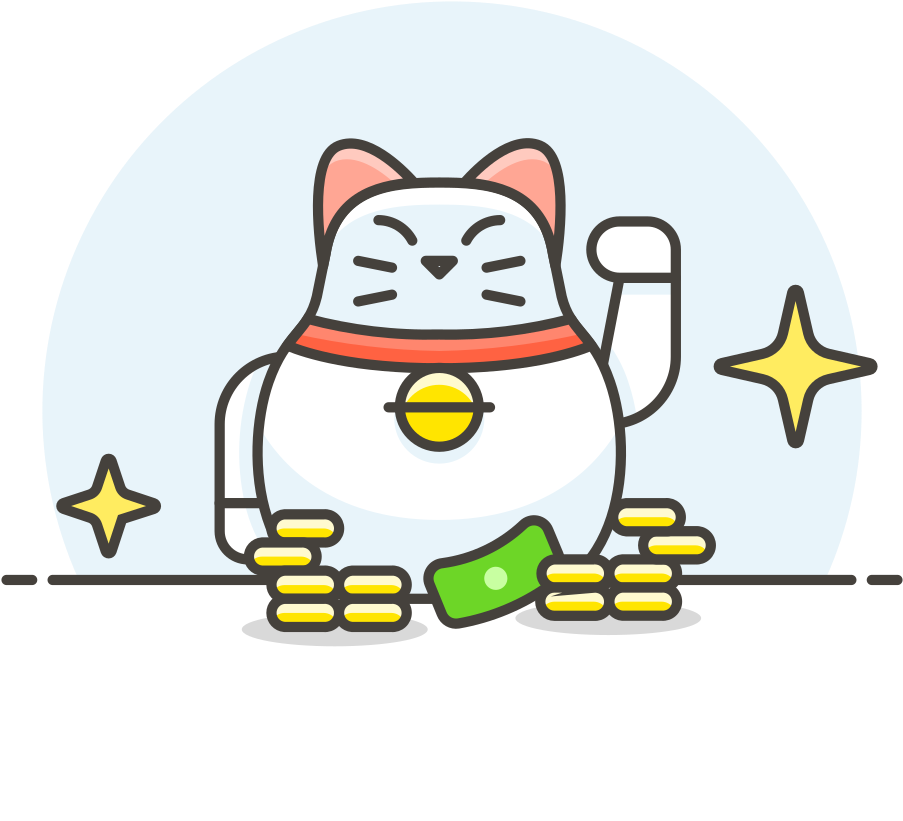 Download Svg Download Png - Lucky Cat Icon (1024x1024), Png Download