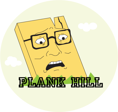 Hank Hill//plank - Philadelphia Square Sticker 3" X 3" (472x449), Png Download