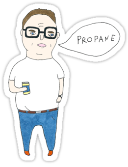 "hank Hill" Stickers By Yippywhippy - Cartoon (375x360), Png Download