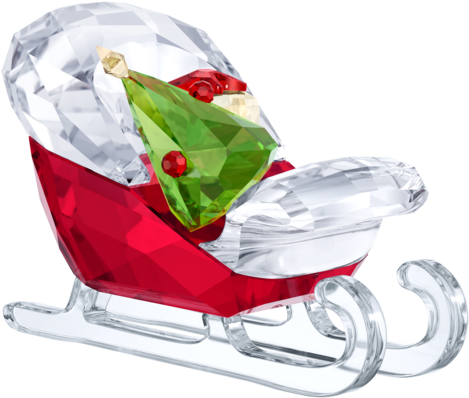 Home / Decorations / Christmas / Santa's Sleigh - Swarovski (600x600), Png Download