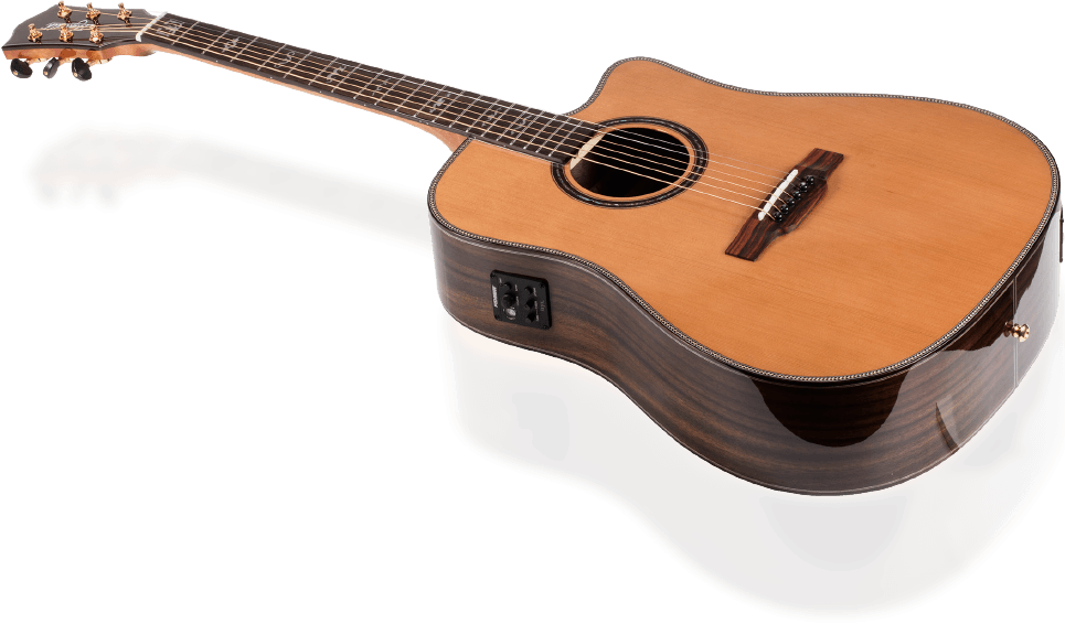 Idyllwild Cedar Acoustic-electric Guitar - Idyllwild Cedar Solid Top Acoustic Electric Guitar (965x566), Png Download