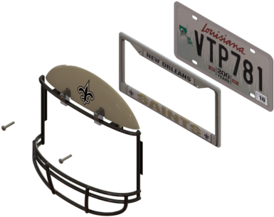 New Orleans Saints Helmet Frame - New England (480x384), Png Download