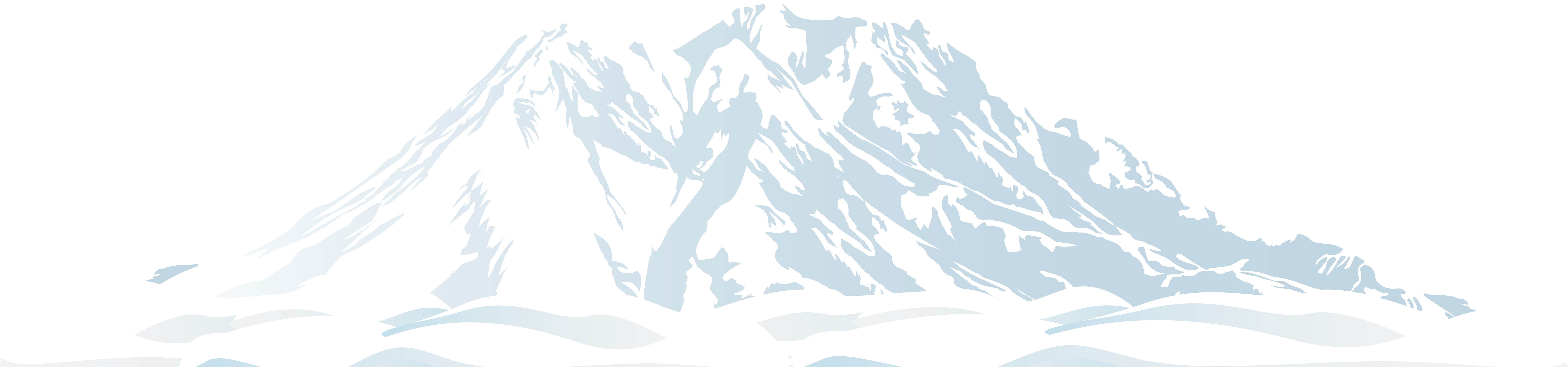 View Full Size - Clipart Snowy Mountain Png (8000x1928), Png Download