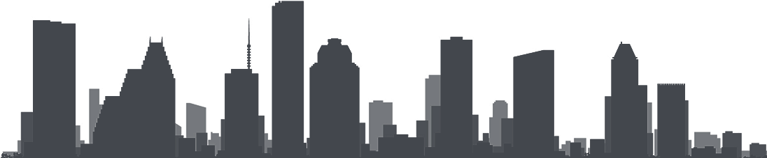 Houston Skyline Png - Sunrise In City Background (1100x306), Png Download