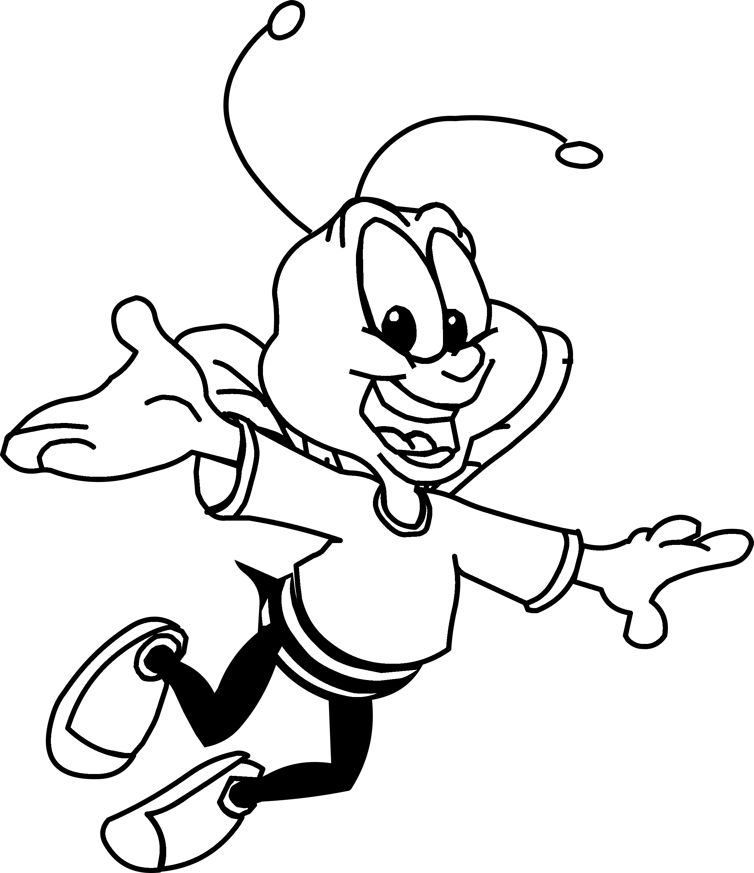 Cheerios Logo Black And White - Cheerios Bee (2400x2778), Png Download