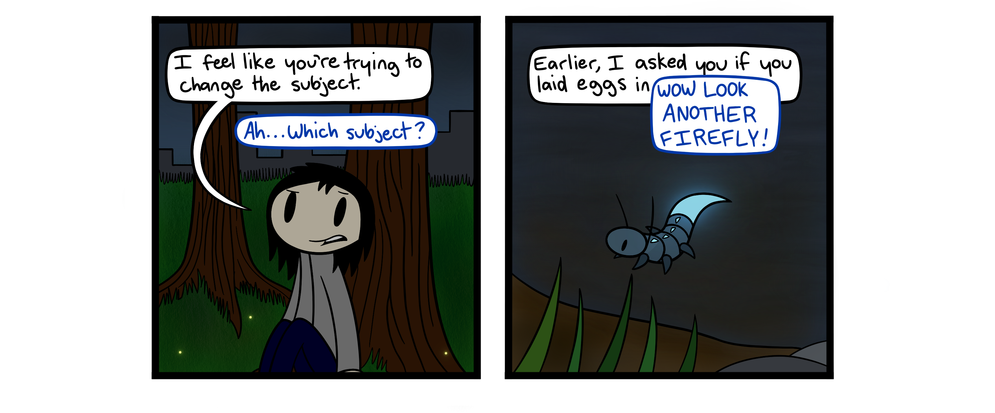 Ah, The Rare “narrative Firefly” - Cartoon (3300x1330), Png Download