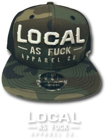 Local As Fuck Camo Trucker - Baseball Cap (500x500), Png Download