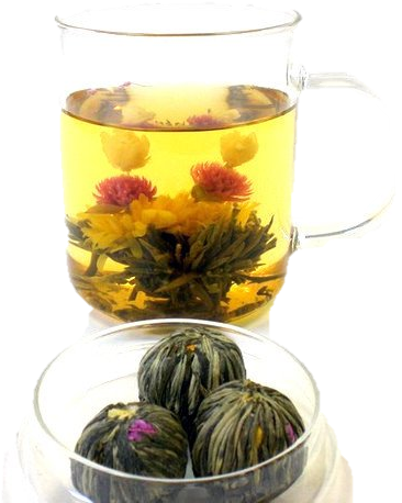 Double Happiness Flowering Tea - Tea (446x480), Png Download