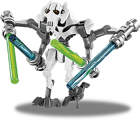 General Grievous - Lego Star Wars - General Grievous White Minifigure (504x672), Png Download