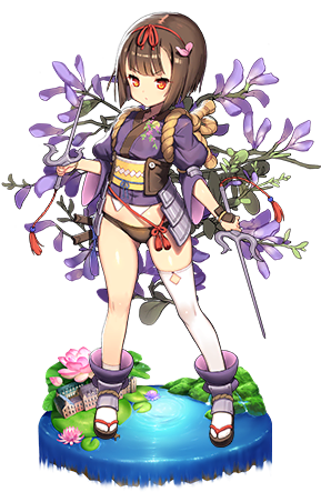 Portrait 142405 - Bush Clover Flower Knight Girl (329x467), Png Download