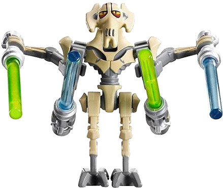 Bolsita Con Una Figura Para Montar - Star Wars Grievous Lego (500x393), Png Download