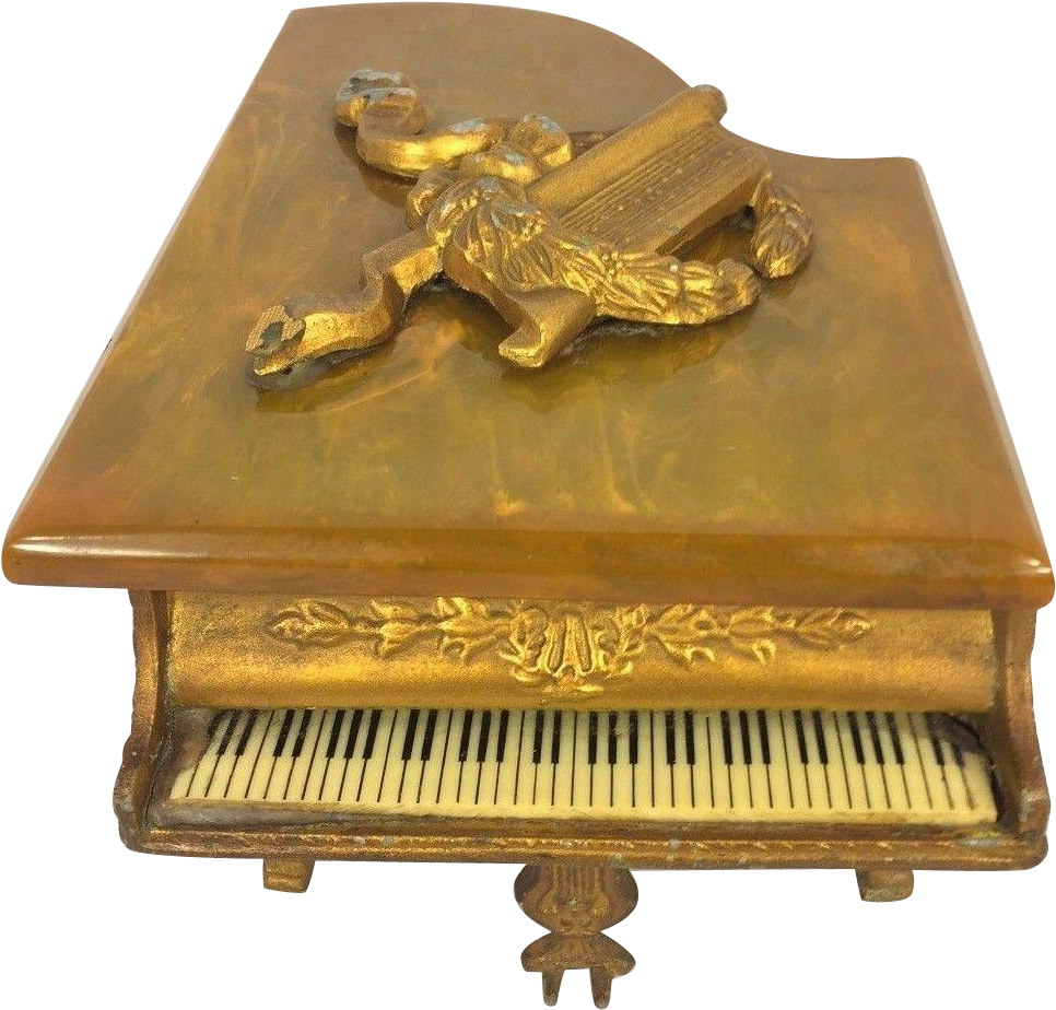 Free Download Grand Music Box Thorens Swiss Gold Gilt - Player Piano (965x965), Png Download