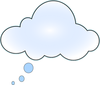 Cloud, Thinking, Think Bubble - Thought (401x340), Png Download