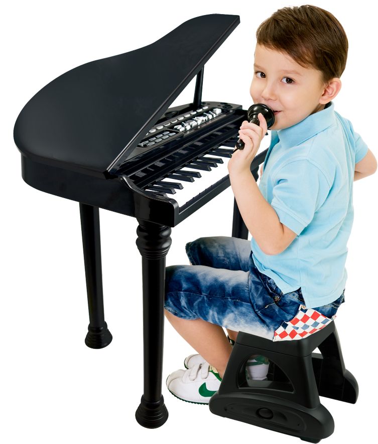 Music Time Grand Piano, , Large - Winfun Grand Piano Black (835x1014), Png Download
