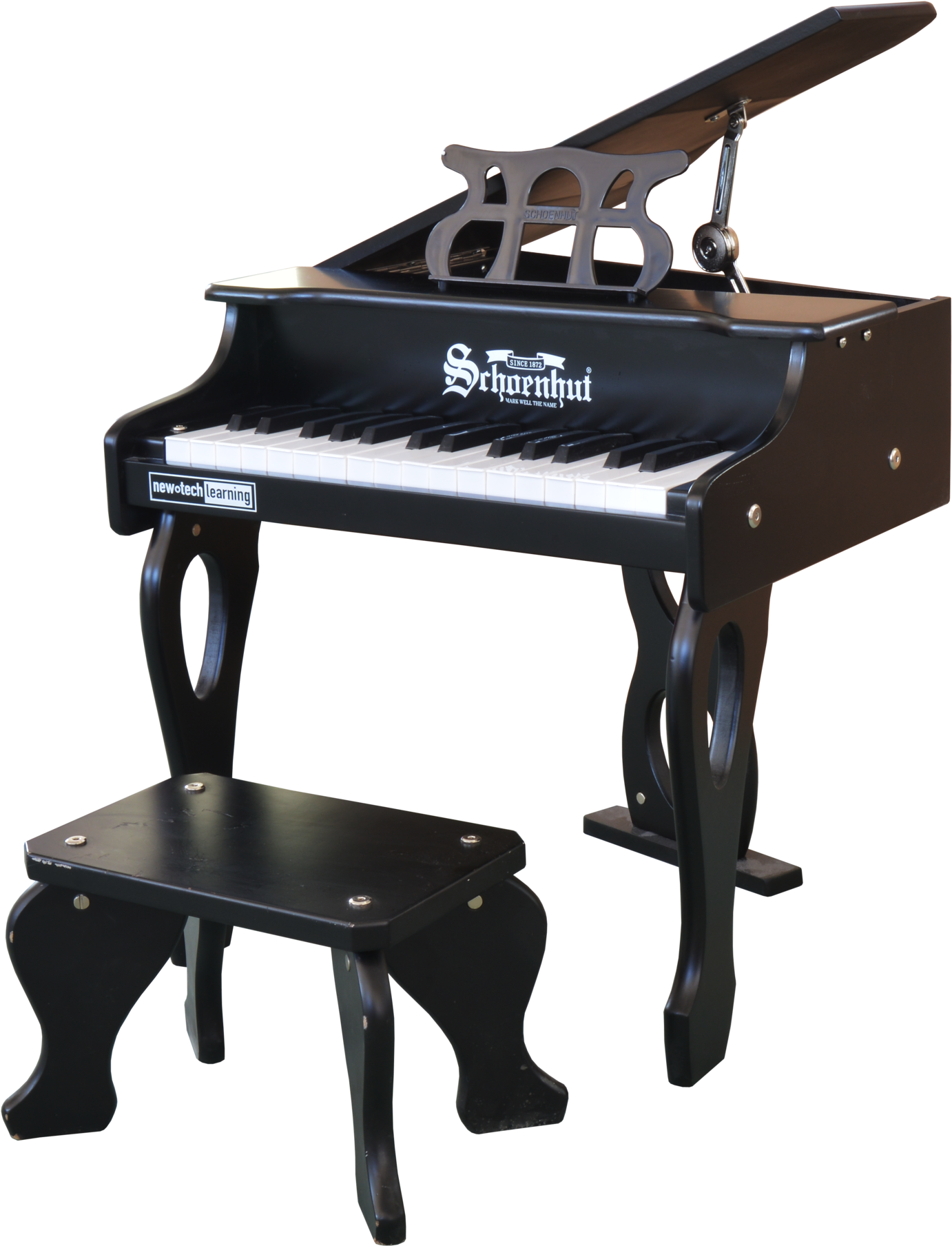 Schoenhut 30 Key Digital Baby Grand Piano Black - Schoenhut Grand Piano (1600x1911), Png Download