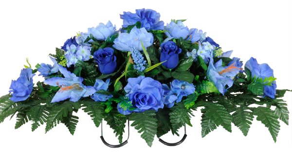 Flower Arrangements Cemetery Ok (600x315), Png Download