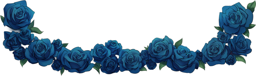 Rose Banner Png - Blue Flower Banner Png (1000x300), Png Download