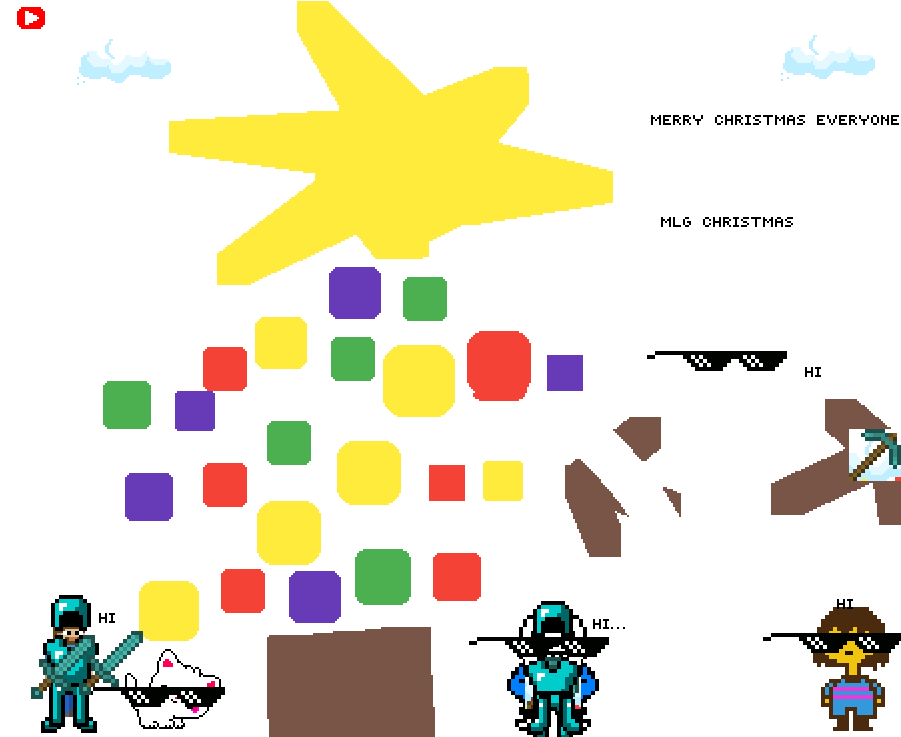 Pixilart Mlg Christmas By Anonymous (900x760), Png Download