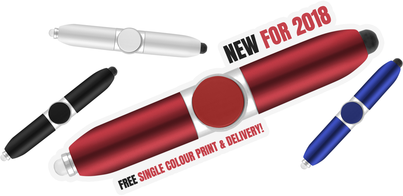 Axis Spinner Pen - Pen (1338x652), Png Download