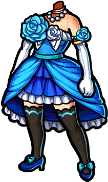 Gear-blue Rose Dress Render - Unison League Blue Rose Dress (380x380), Png Download