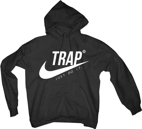 Image Of Trap Hoodie - Black Hoodie Template (612x612), Png Download