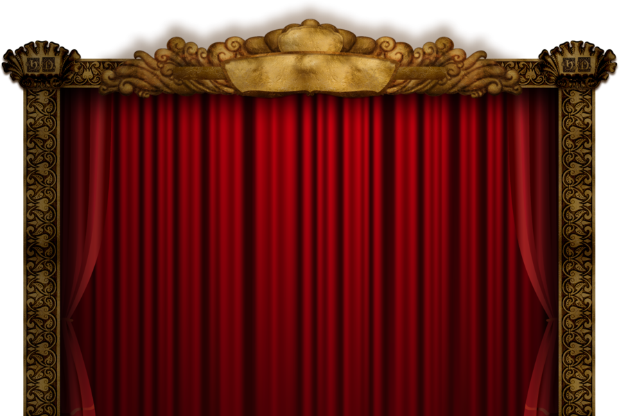 Red Curtains In Frame Xl Hq - Red Curtains (893x600), Png Download