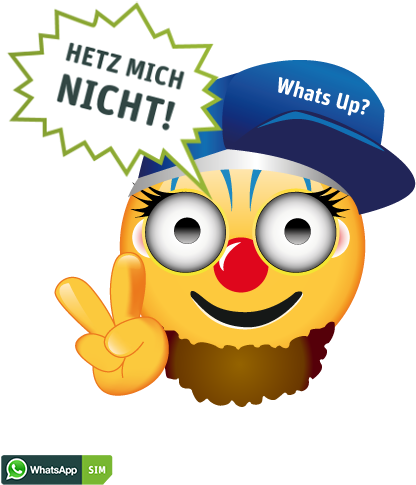 Geburtstag Emoji Mit Clown Makeup Und L Cheln Whatsapp - Whatsapp (500x500), Png Download