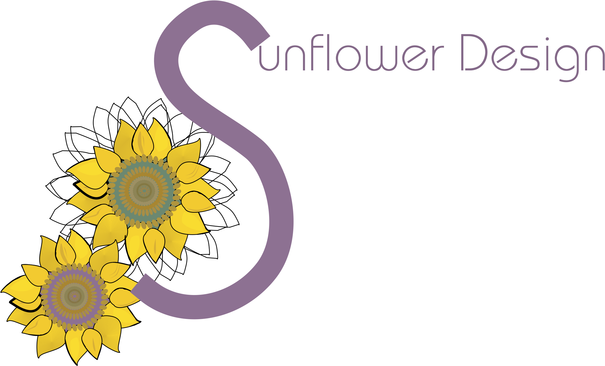 Sunflower Design Logo Png Transparent - Sunflower Design (2400x2400), Png Download