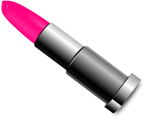 Lipstick Clip Art At Clker - Pink Lipstick Clipart (600x490), Png Download