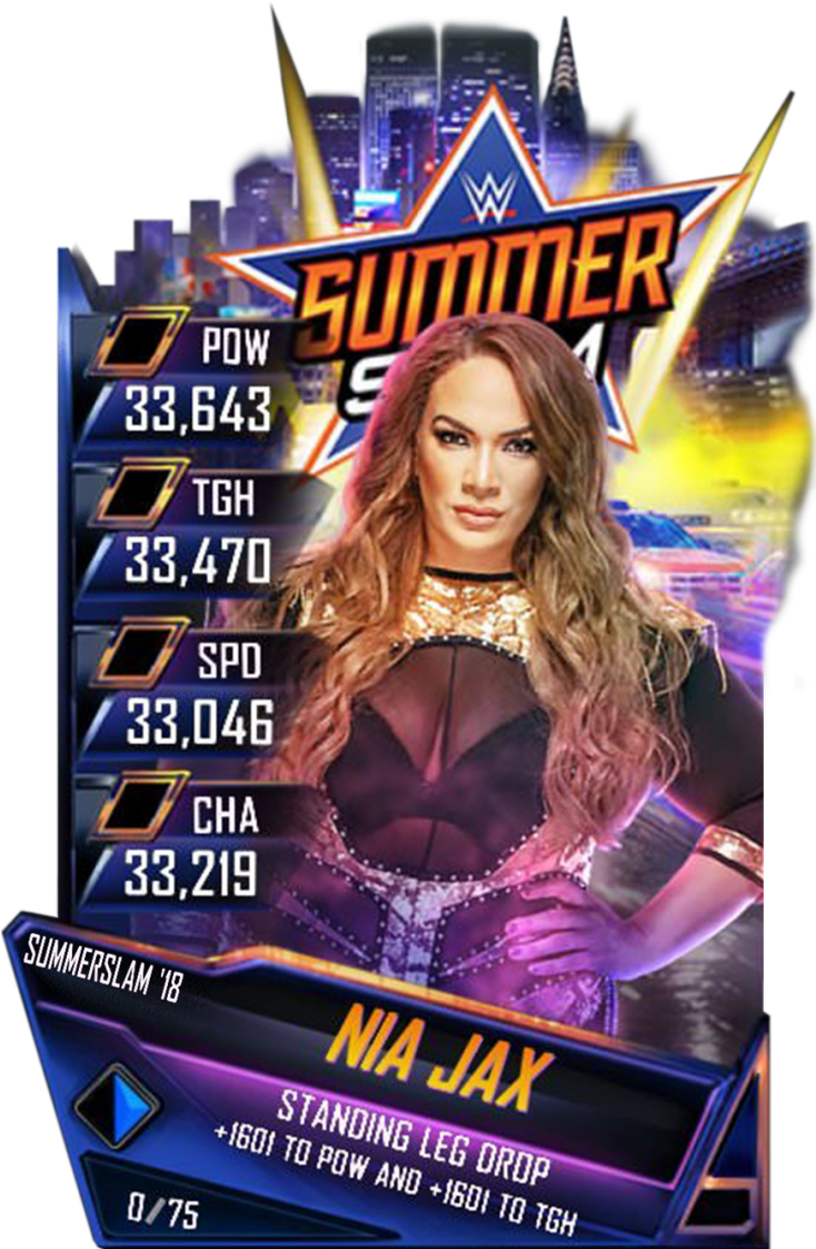 Niajax S4 21 Summerslam18 - Wwe Supercard Summerslam 18 (733x1158), Png Download