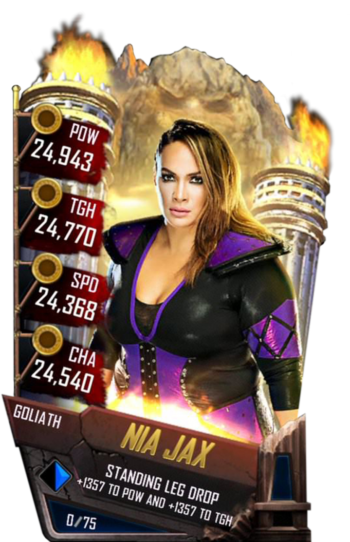 Niajax S4 20 Goliath - Wwe Supercard Goliath Cards (733x1158), Png Download