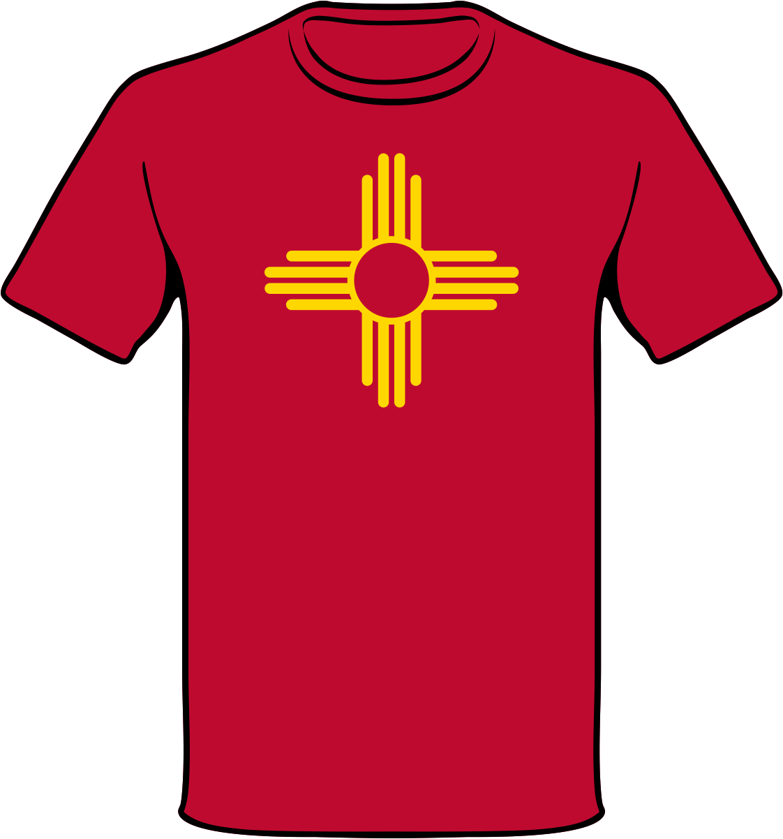 Nm Zia Symbol Shirt - New Mexico Zia Symbol (1122x1202), Png Download