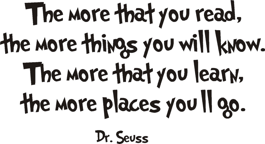 Back To Top - Dr Seuss Poem The More You Read (1100x599), Png Download
