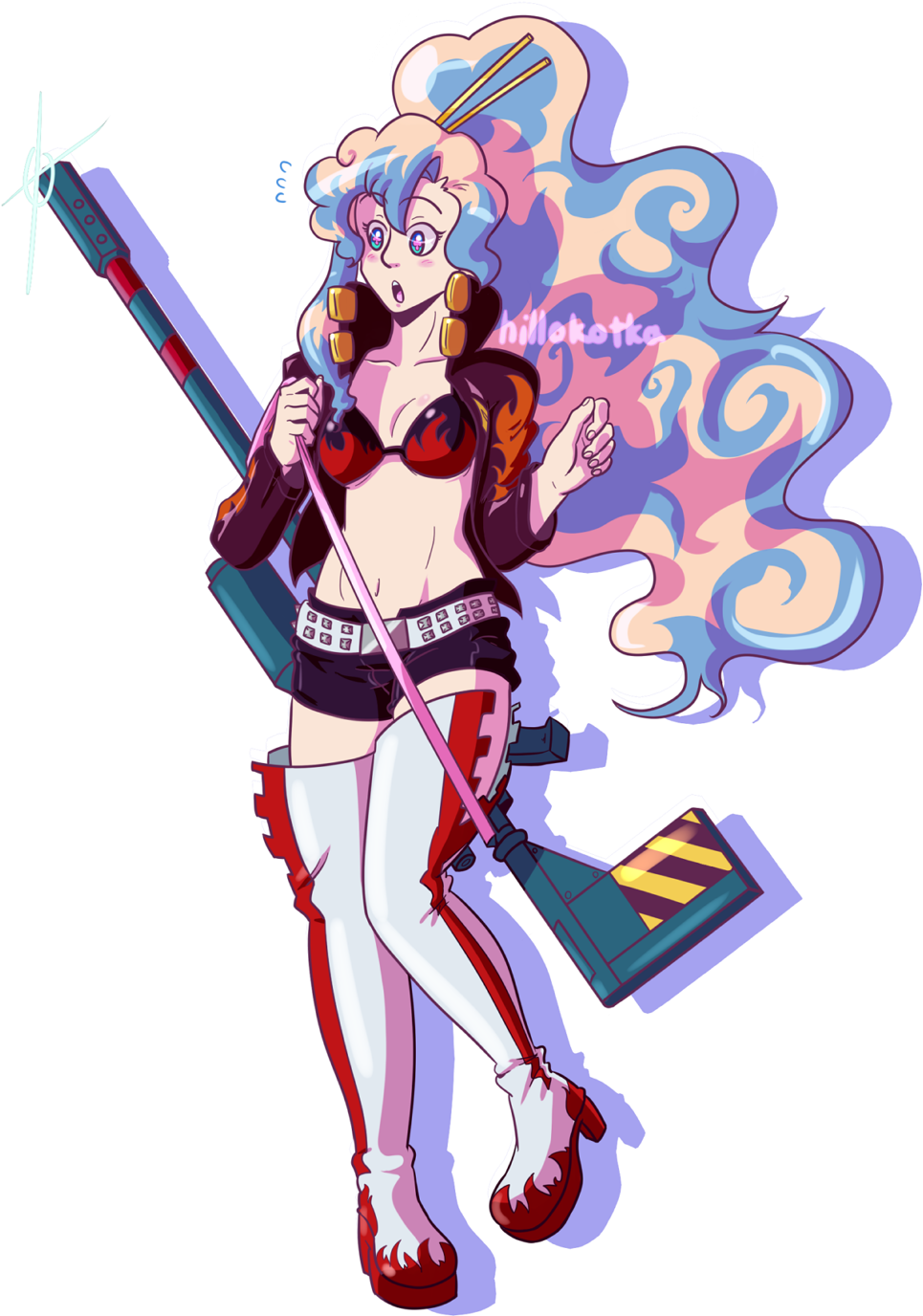 Tengen Toppa Gurren Lagann Gurren Lagann Nia Teppelin - Cartoon (1000x1413), Png Download