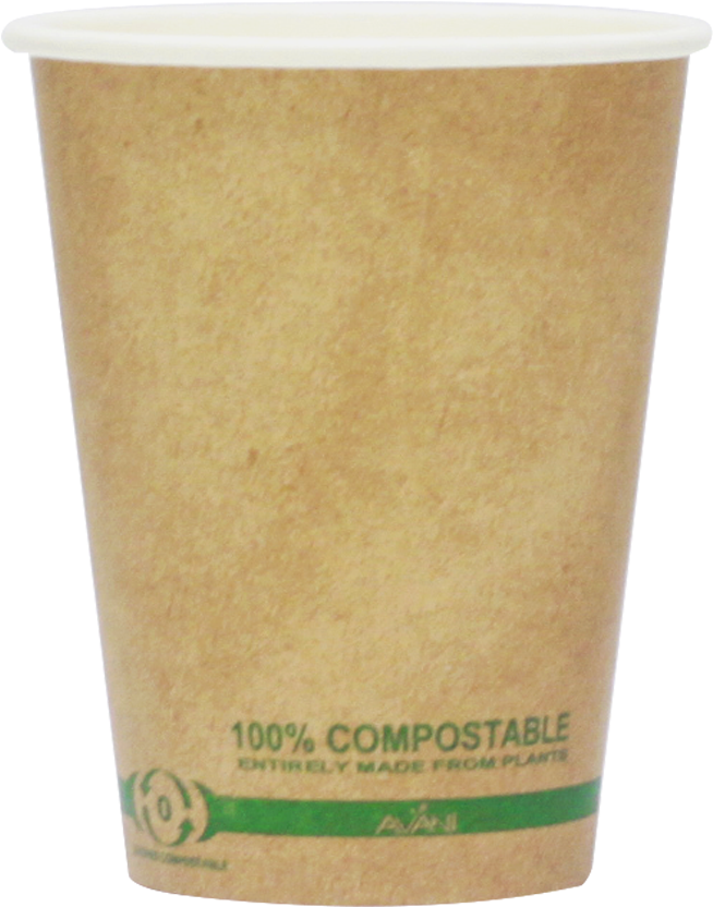 Brown Coffee Cup With Cornstarch Lining - Coffee Cup (1000x1000), Png Download