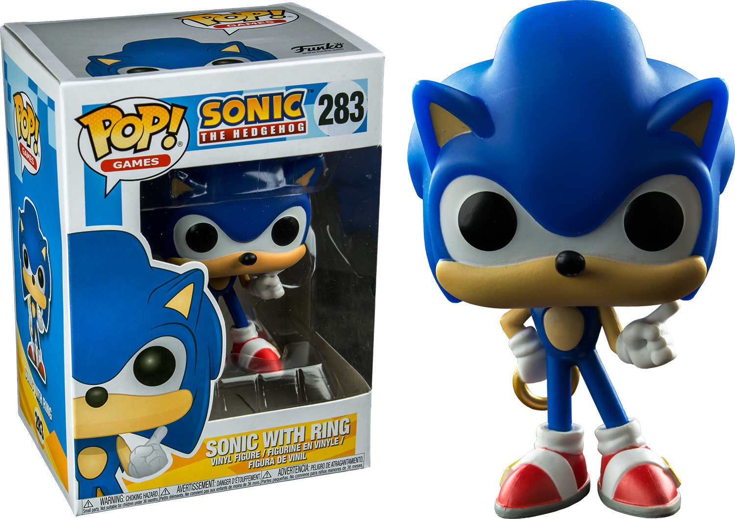 Sonic The Hedgehog - Sonic Glow In The Dark Pop (1500x1059), Png Download