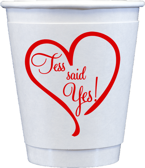 12 Oz Coffee Cup With Cardboard Wrap - Cup Print Design (600x600), Png Download