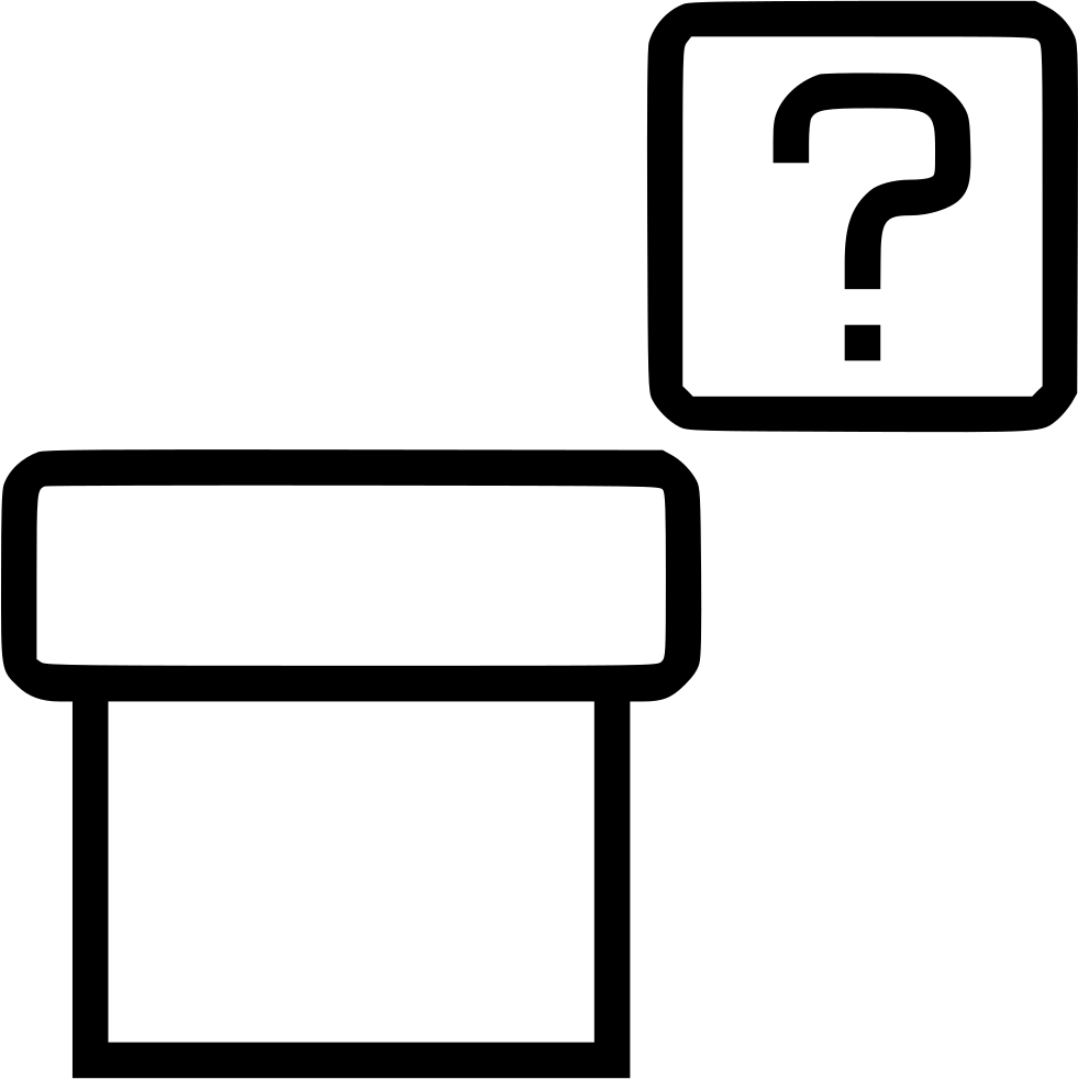 Mario Pipe - - Mario Pipe Black And White (981x982), Png Download
