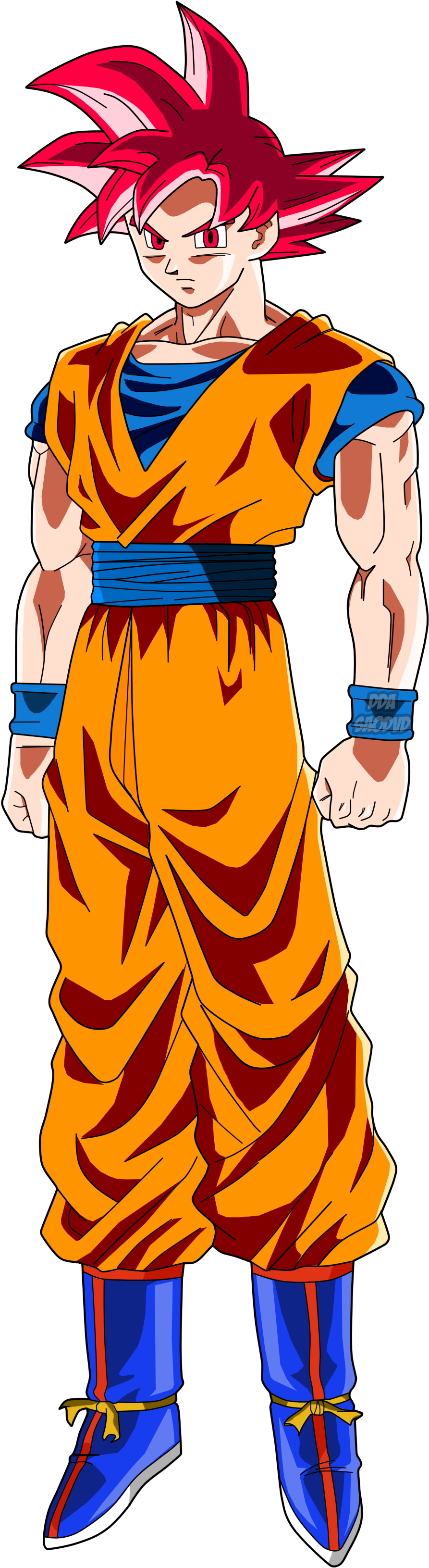 Super Saiyan God Goku Dragon Ball Super - Dragon Ball Super Goku Ssj God (960x3295), Png Download