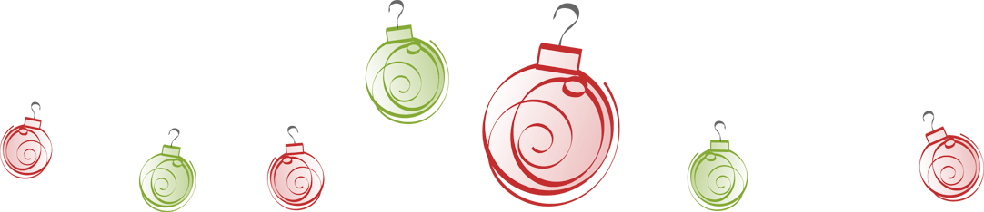 Christmas Ornament Border Png (1082x234), Png Download